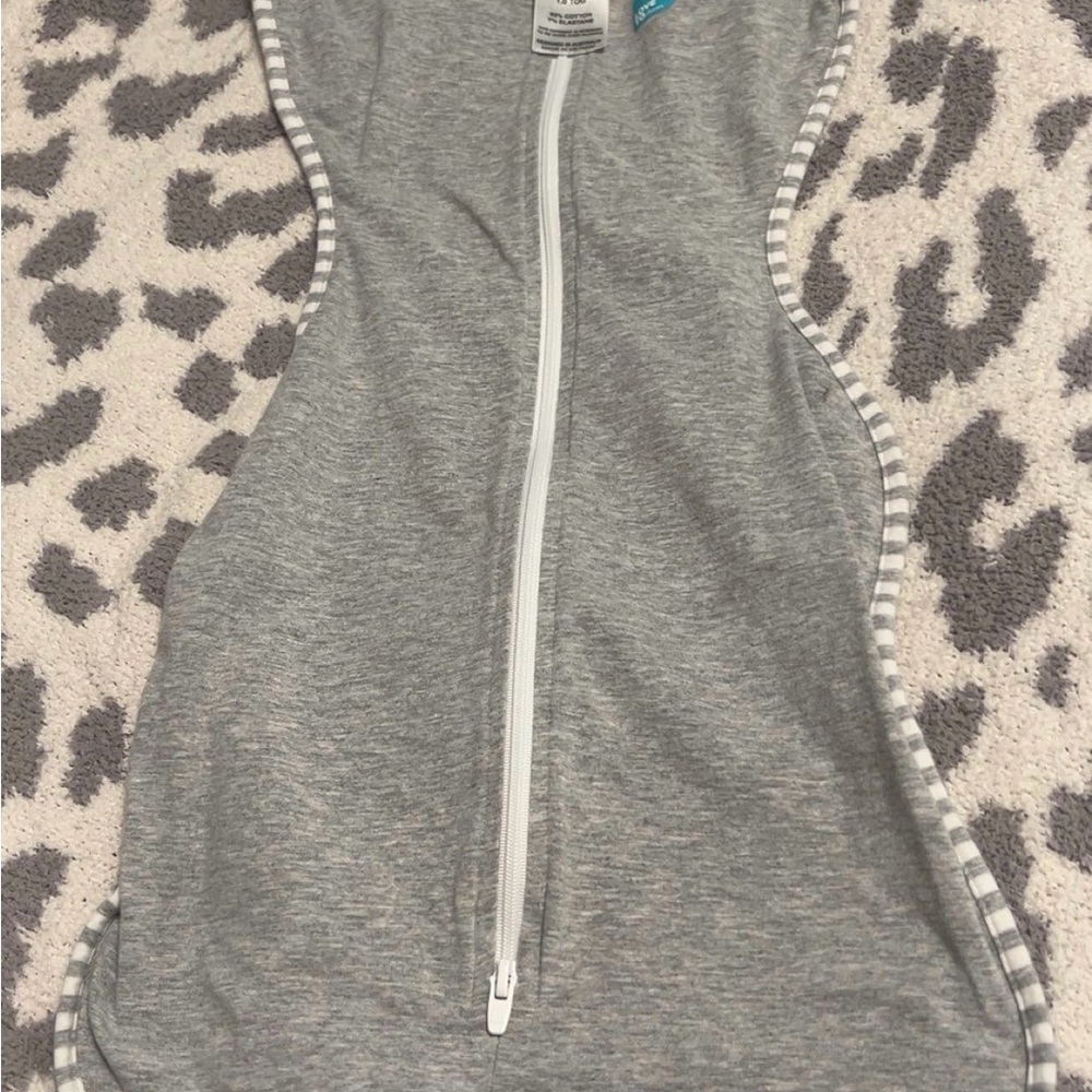 Love to Dream Gray Swaddle with White Accents